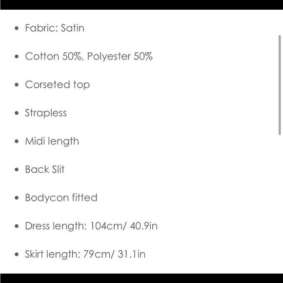 *NWT* Elagia Black Satin Dress - Picture 9 of 12